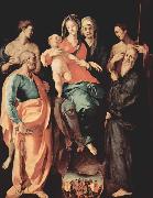 Jacopo Pontormo Annen-Altar, Madonna mit Hl. Anna, links oil painting artist